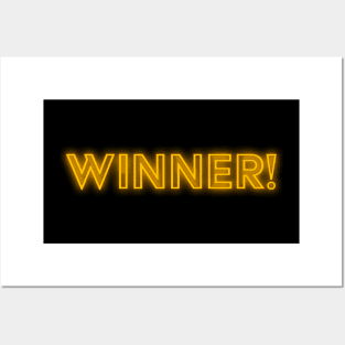 Winner Neon Sign Posters and Art